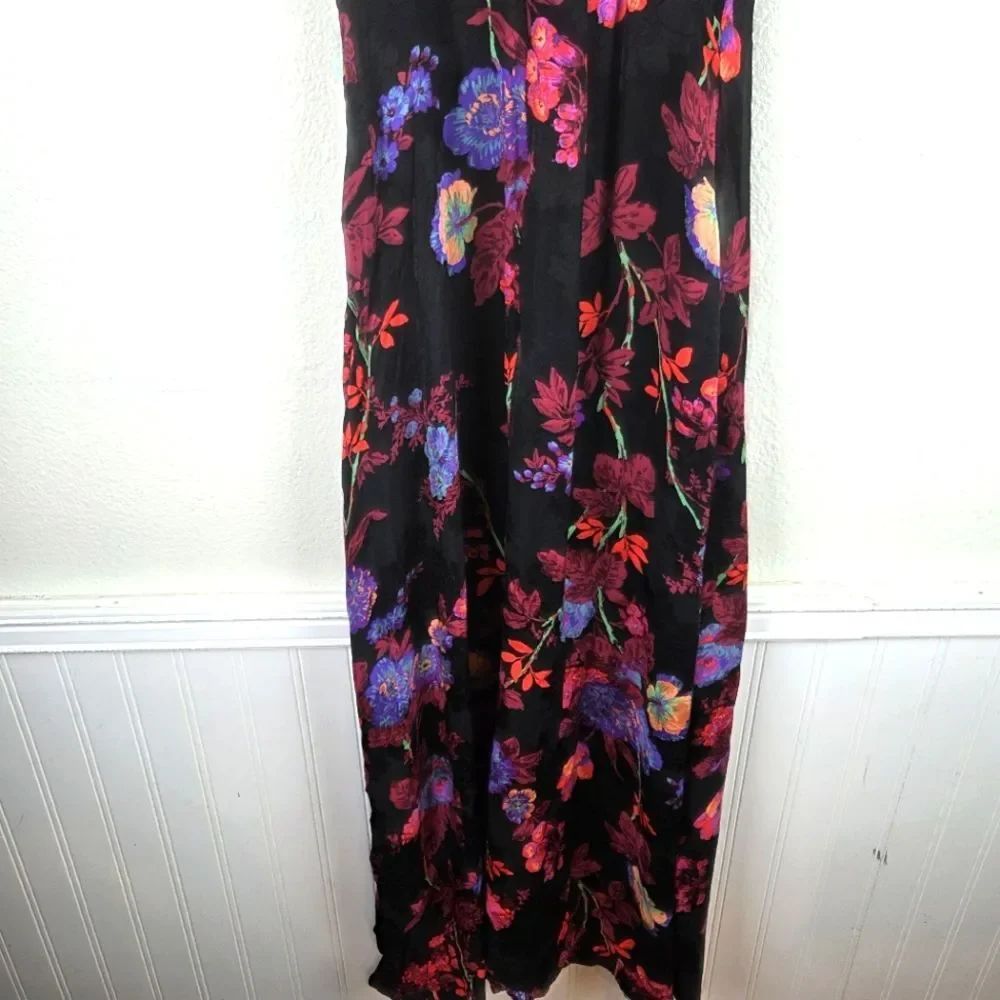 Women's REISS Floral Black Maxi Dress Size 02/XS - Picture 3 of 11